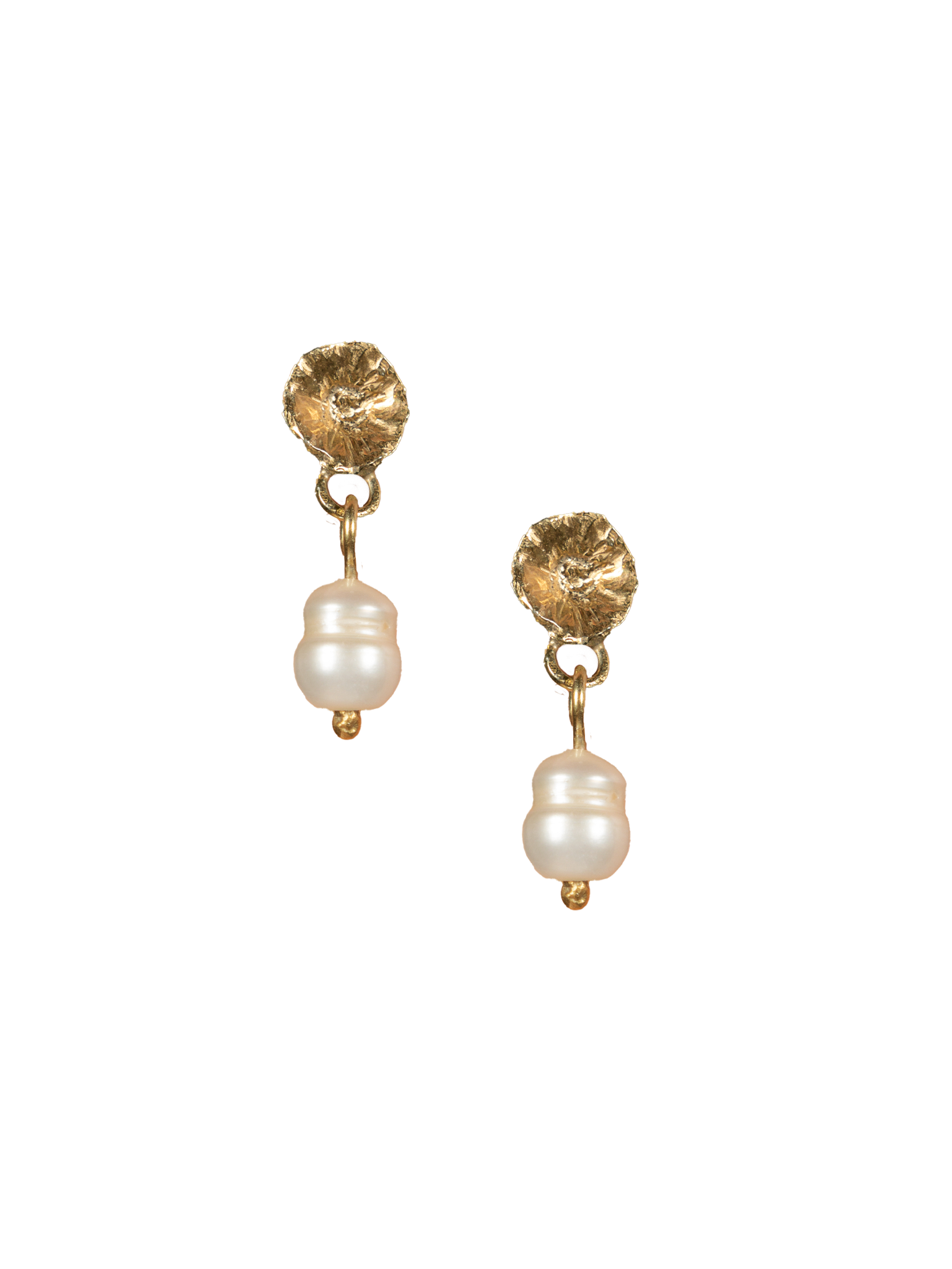 The forget me not pearl drop earrings